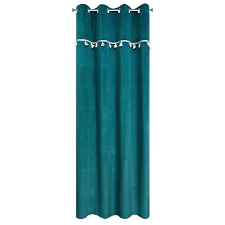 Zasłona gotowa na przelotkach KIDS 140x250 Eurofirany ciemnoturkusowy