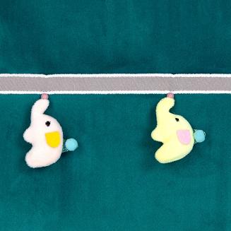 Zasłona gotowa na przelotkach KIDS 140x250 Eurofirany ciemnoturkusowy