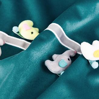 Zasłona gotowa na przelotkach KIDS 140x250 Eurofirany ciemnoturkusowy