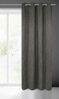 Zasłona gotowa na przelotkach ROSSIE 140x250 Eurofirany grafitowy