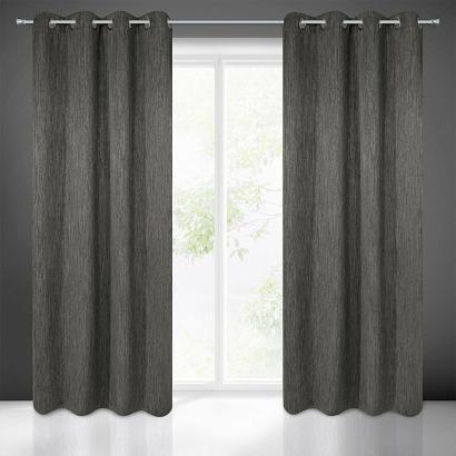 Zasłona gotowa na przelotkach ROSSIE 140x250 Eurofirany grafitowa