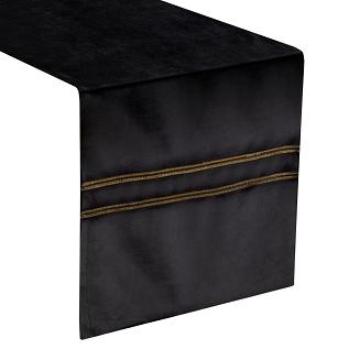 Obrus dekoracyjny GLEN 35x140 Eurofirany czarny