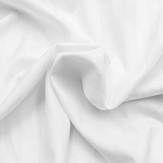 Pościel satyna bambusowo-bawełniana STRIPE WHITE 180x200 Darymex jednokolorowa biała
