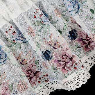 Firana gotowa DORA 150x60 Eurofirany różowy