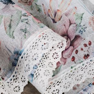 Firana gotowa DORA 150x60 Eurofirany różowy