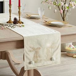 Obrus dekoracyjny WIOSNA 40x140 Eurofirany kremowy