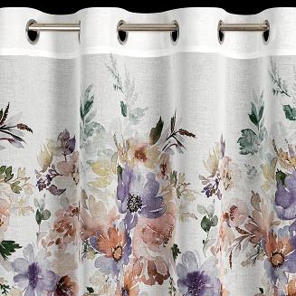 Zasłona gotowa na przelotkach MERLA 140x250 Eurofirany biały