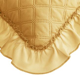 Poszewka dekoracyjna RUFFY 50x70 musztardowa z falbanką