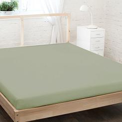 Prześcieradło jersey z gumką 120x200 oliwkowy