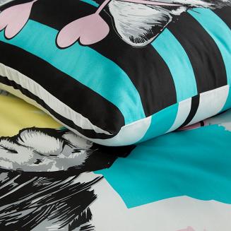 Pościel bawełniana KID 160x200 Design91 biały