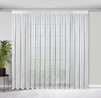 Firana gotowa na taśmie KELLY 300x250 Eurofirany biała