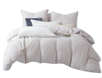 Pościel bawełniana MUŚLINOWA 160x200 szara