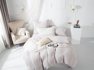 Szara Bawełniana Pościel Muślinowa 160x200