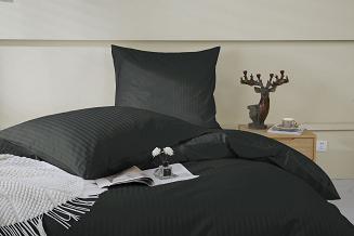 Poszewka z adamaszku satyna bawełniana 70x80 czarna