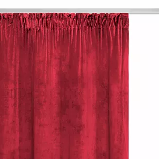 Czerwona Zasłona Welurowa Na Taśmie 140x300 Velvet Soft