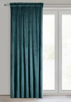 Zasłona gotowa na taśmie ROSA 135x300 Design91 ciemnoniebieski