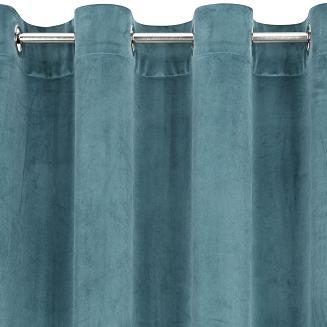 Zasłona gotowa na przelotkach MELANIE 140x250 Eurofirany ciemny niebieski