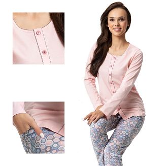 Piżama damska LUNA kod 599 różowa