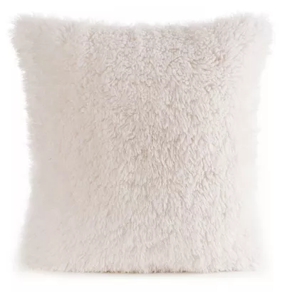 Poszewka dekoracyjna PLUSH 45x45 Eurofirany kremowa futrzana