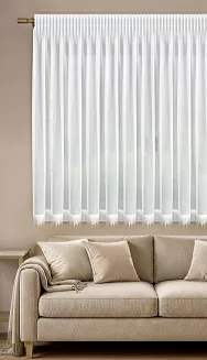 Firana gotowa na taśmie FELICIANA 400x160 Eurofirany kremowy