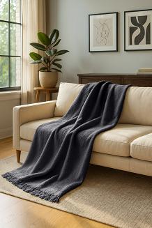 Koc T Bawełniany/BA900/150x200 antracyt