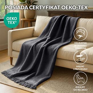 Koc T Bawełniany/BA900/150x200 antracyt