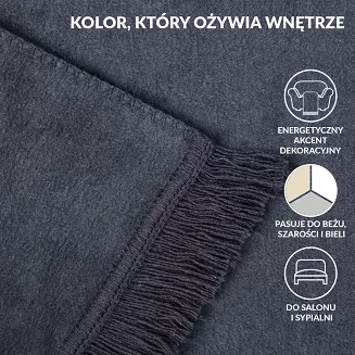 Koc T Bawełniany/BA900/150x200 antracyt
