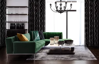 Poszewka dekoracyjna BLINK-38 45x45 Eurofirany ciemnozielono/jasnozłota