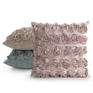 Poszewka dekoracyjna ROSES 45x45 Eva Minge Eurofirany pudrowy