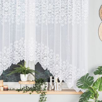 Firanka żakardowa gotowa na żabki CELINA 300x160 biała