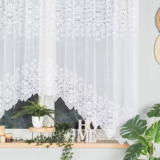 Firanka żakardowa gotowa na żabki CELINA 300x160 biała