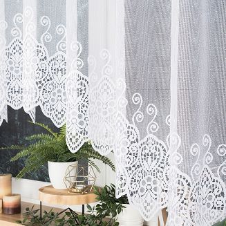 Firanka żakardowa gotowa na żabki CELINA 300x160 biała