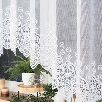 Firanka żakardowa gotowa na żabki CELINA 300x160 biała