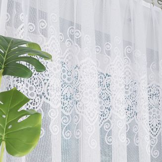 Firanka żakardowa gotowa na żabki CELINA 300x160 biała