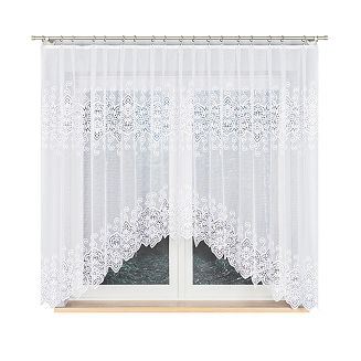Firanka żakardowa gotowa na żabki CELINA 300x160 biała