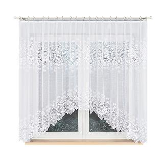 Firanka żakardowa gotowa na żabki CELINA 300x160 biała