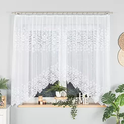 Firanka żakardowa gotowa na żabki CELINA 300x160 biała
