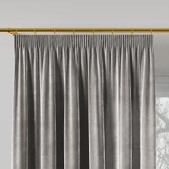 Zasłona gotowa na taśmie VELVI 140x230 jasnoszara