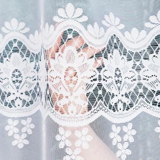 Firanka żakardowa gotowa na żabki DARIA 300x160 biała