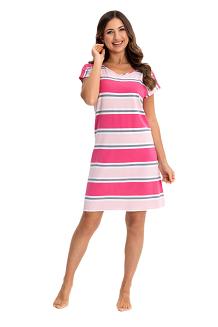 Koszula damska REGINA kod 170 różowa w pasy