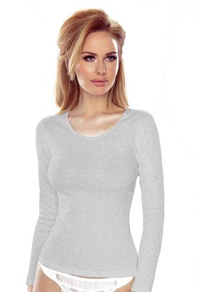 Koszulka damska z długim rękawem Irene Eldar jasnoszara
