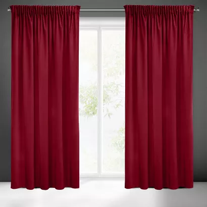 Zasłona gotowa na taśmie SIBEL 140x270 Pierre Cardin Eurofirany bordowa