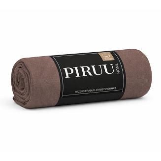 Prześcieradło jersey z gumką 160x200 brązowe