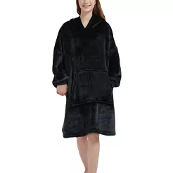 Kocobluza z kapturem Sherpa HOODIE czarna