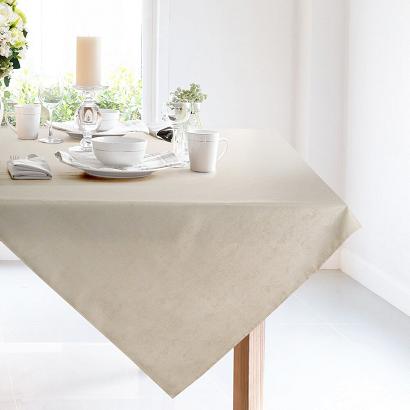 Obrus dekoracyjny serweta SPARKLE 85x85 Eurofirany kremowy ze złotym połyskiem