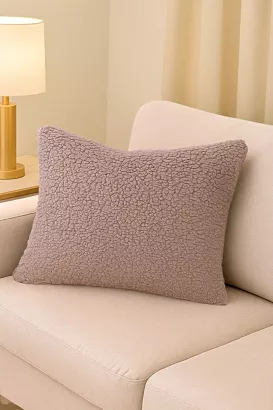 Poszewka dekoracyjna Dreamy boucle 50x70 brązowa baranek+bukla
