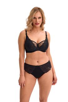 Biustonosz balkonetka z koronką Soft Jessia 1229 miękki czarny