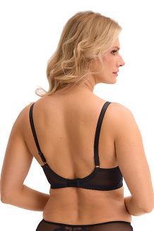 Biustonosz balkonetka z koronką Soft Jessia 1229 miękki czarny