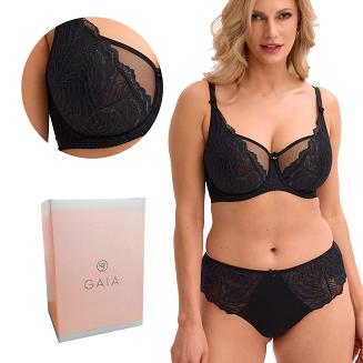 Biustonosz balkonetka z koronką Soft Jessia 1229 miękki czarny