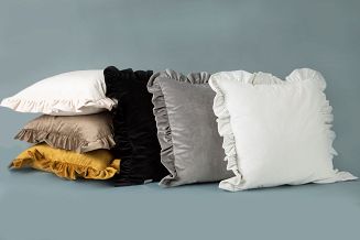Poszewka dekoracyjna VELVET 45x45 Eurofirany kremowy
